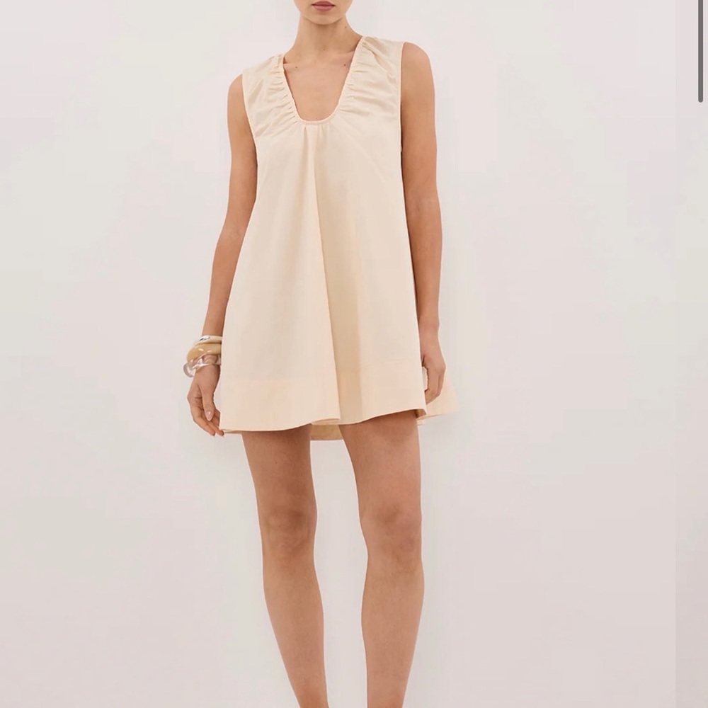 Gabby Buttermilk Oversized Cotton Mini Dress